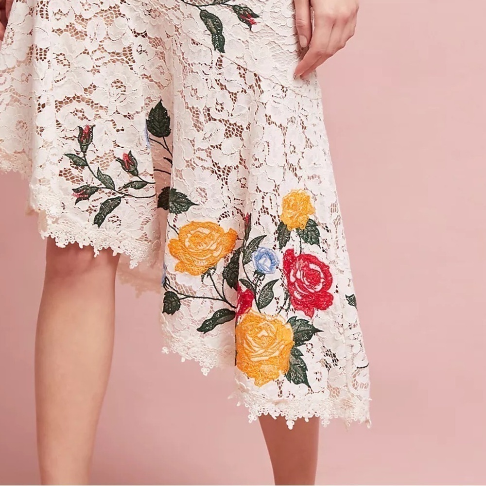 Maeve Anthropologie Ottoline Lace Skirt Size Large - Picture 5 of 10